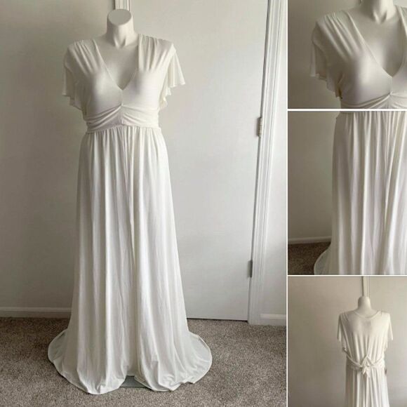 White Gown, Size 26, Anthropologie BHLDN, New With Tag - Picture 1 of 8